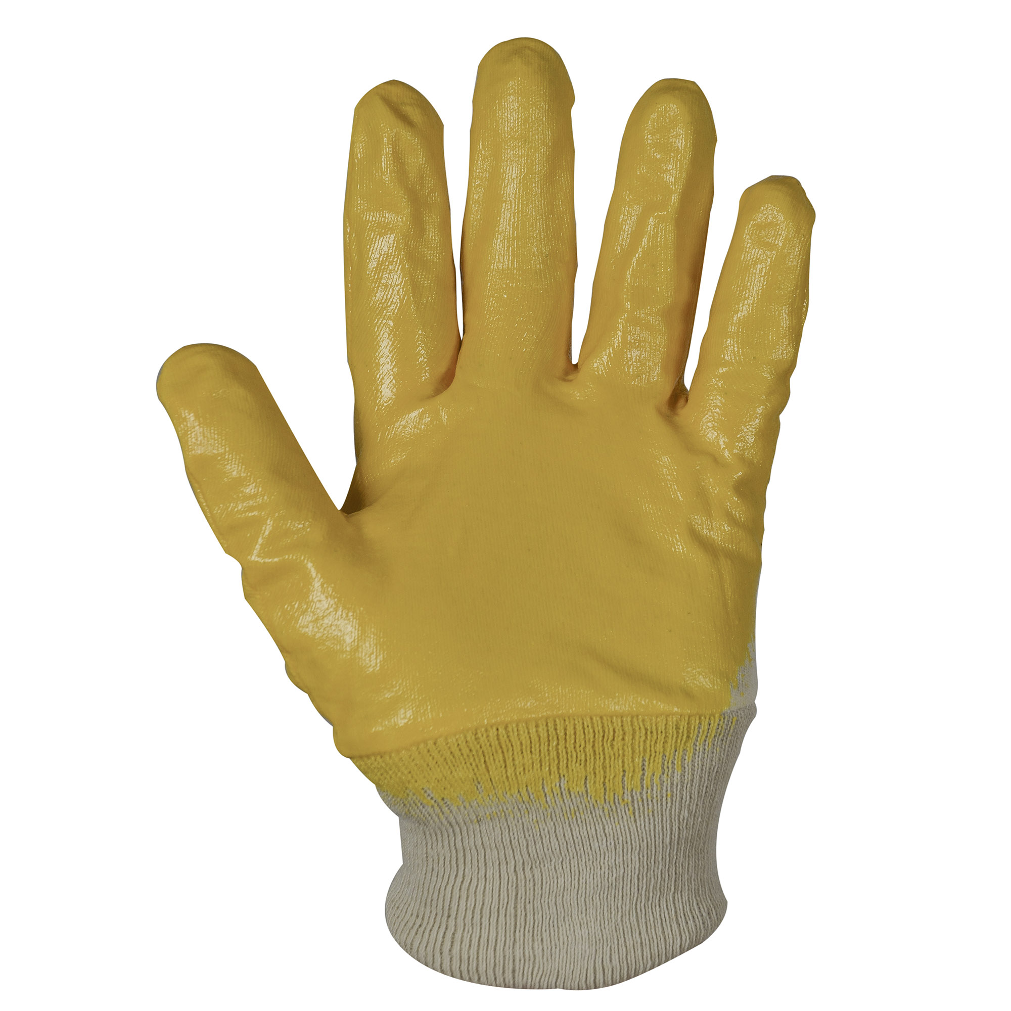 Arbeitshandschuhe Handschuhe Nitril mit Strickbund gelb Größe 10